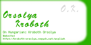 orsolya kroboth business card